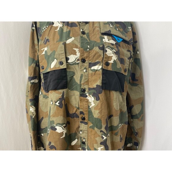 LRG Wovens Collection Mens Size Large Shirt Green Wolfland Button Down Camo - Picture 4 of 16